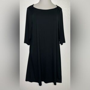 J.Jill Wearever collection black stretchy dress size L NWT